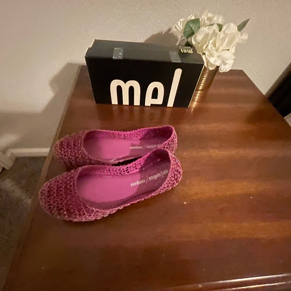 Mini Melissa shoes  pink glitter